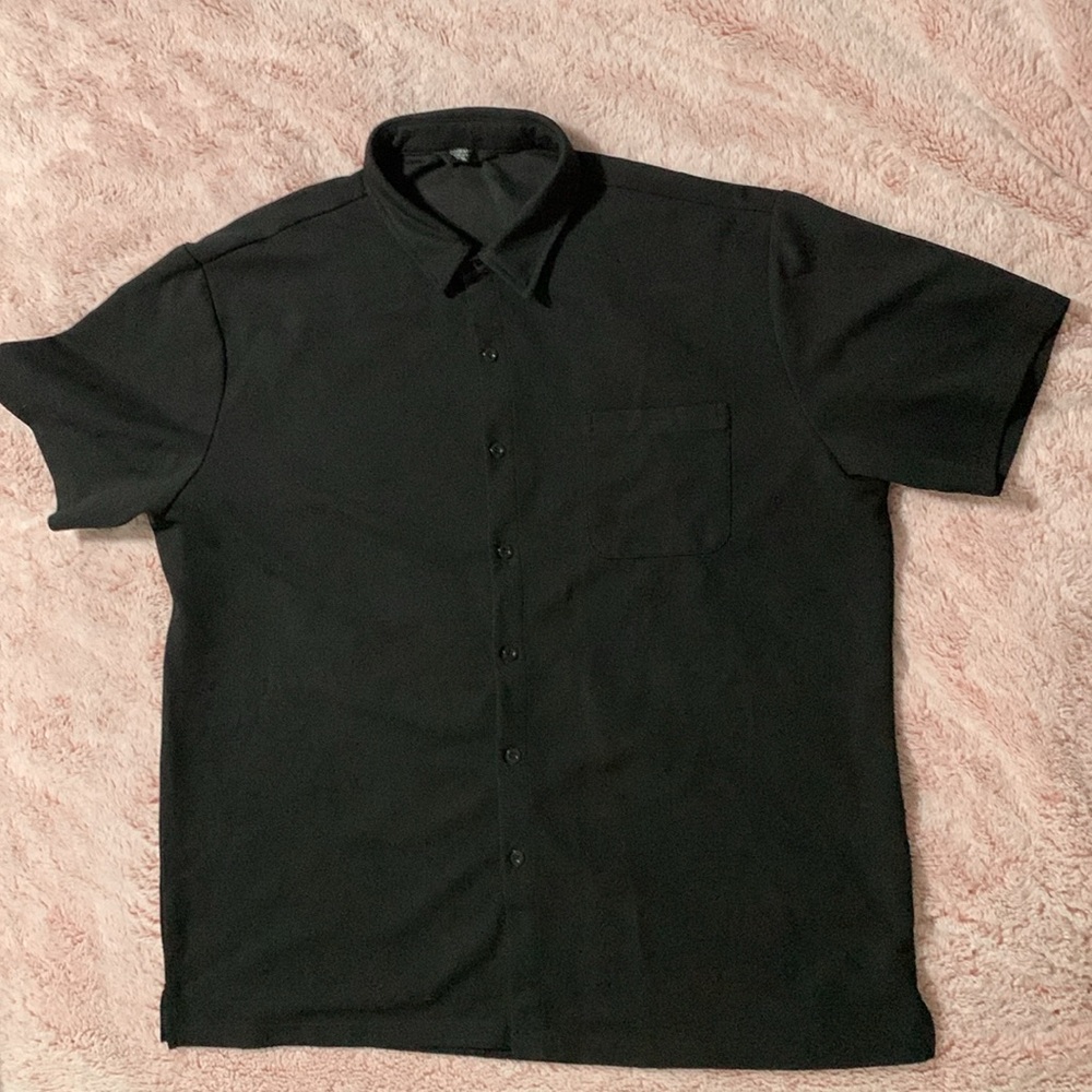 Coofandy Black button down Shirt Size XL